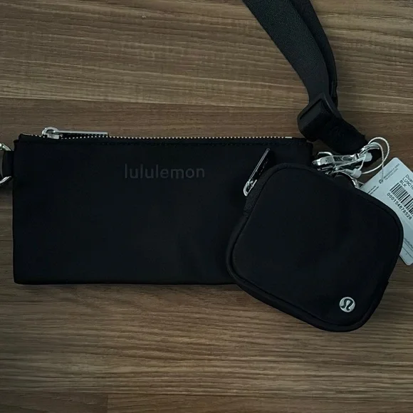 lululemon athletica Black dual pouch sling bag - Picture 2 of 2
